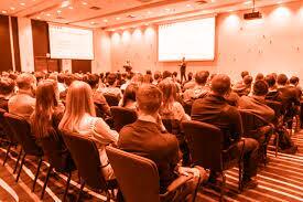 An image showing people at a law seminar